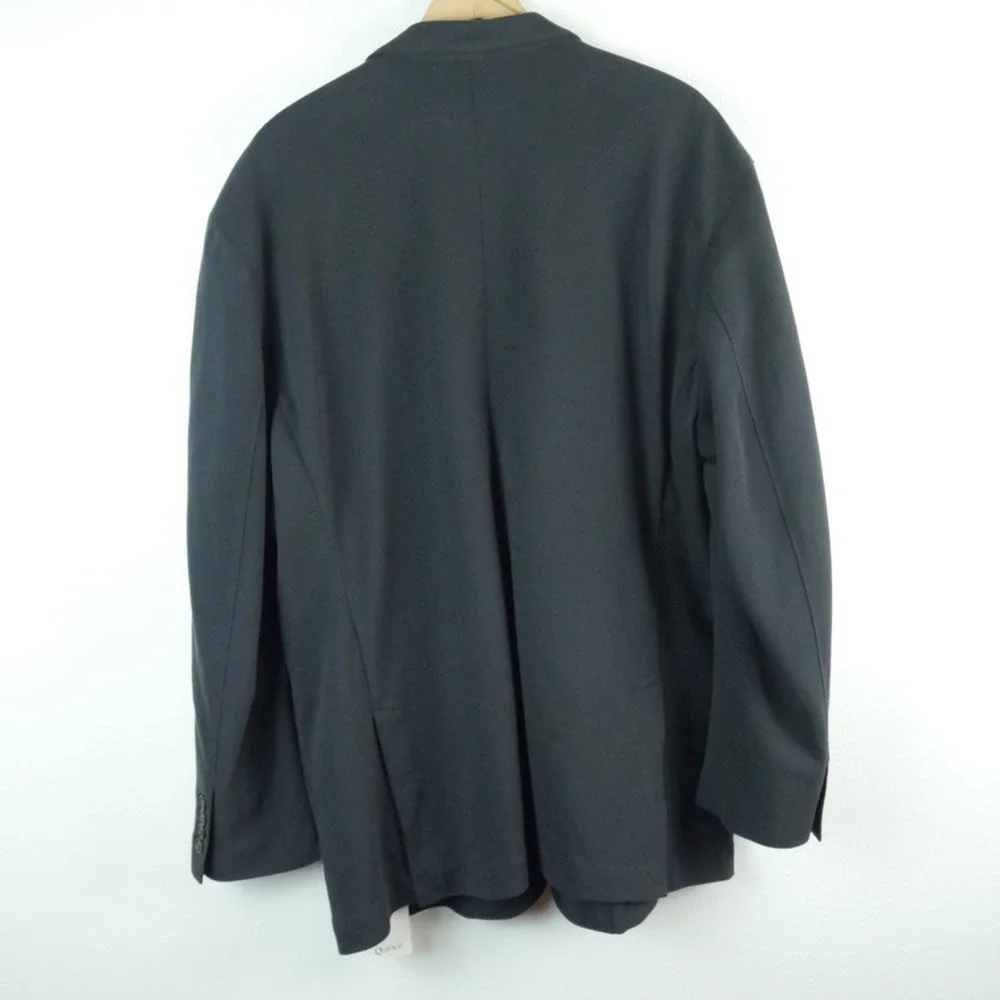 Quince Mens Organic Cotton Pique Knit Blazer Blazer Black Sport Coat XXL Jacket
